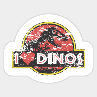 I Heart Dinos Sticker